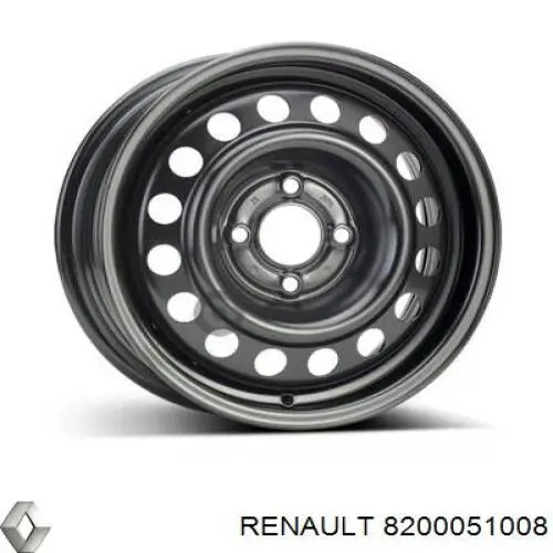 Диски колесные стальные (штампованные) 8200051008 Renault (RVI)