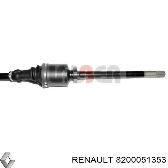 Полуось (привод) передняя правая 8200051353 Renault (RVI)