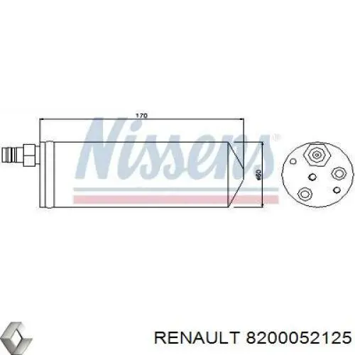 Осушитель кондиционера 8200052125 Renault (RVI)