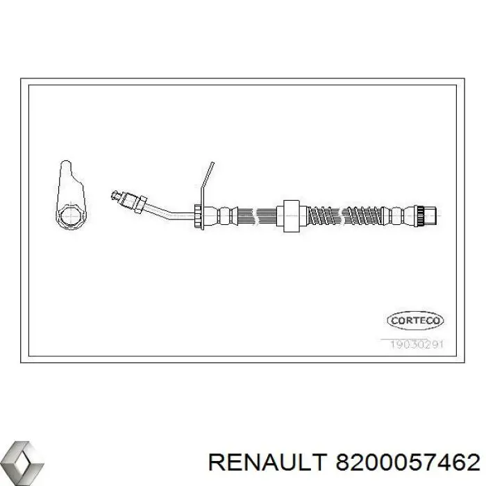 Шланг тормозной передний Renault (RVI) 8200057462 цена, от 8.00 USD