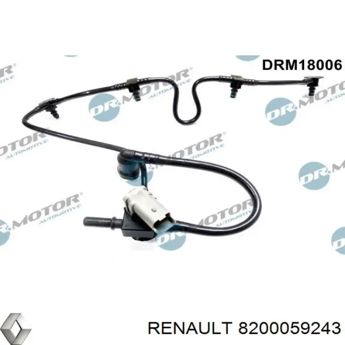 Передний трос ручника 8200059243 Renault (RVI)