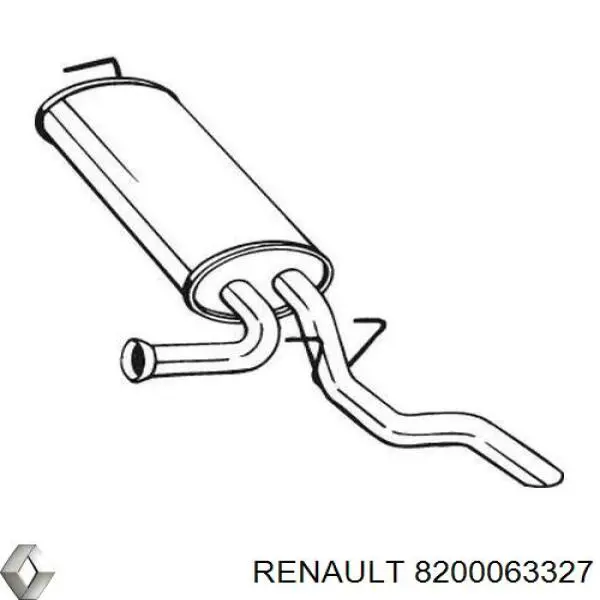 Выхлоп задний Renault (RVI) 8200063327 цена, от 57.01 USD