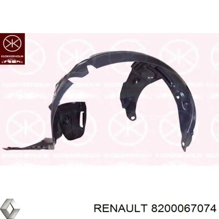 Подкрылок крыла переднего левый Renault (RVI) 8200067074 цена, от 15.09 USD