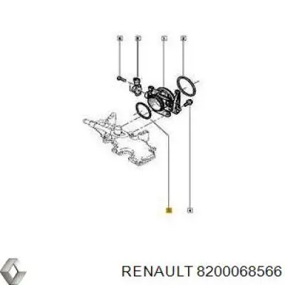 Прокладка дроссельной заслонки Renault (RVI) 8200068566 цена, от 7.81 USD