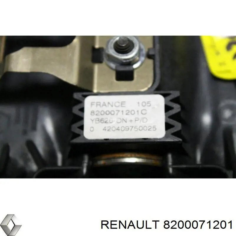 Подушка безопасности водителя 8200071201 Renault (RVI)