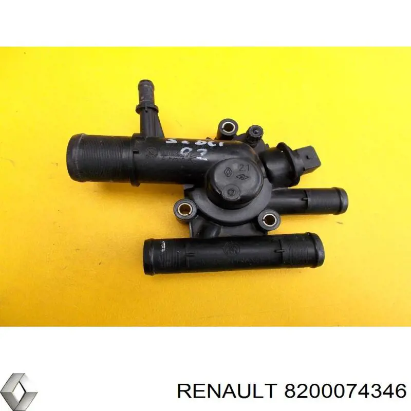 Caixa do termostato Renault (RVI) 8200074346