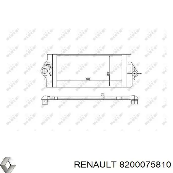 Radiador de intercooler Renault (RVI) 8200075810 preço, a partir de 81,97 USD