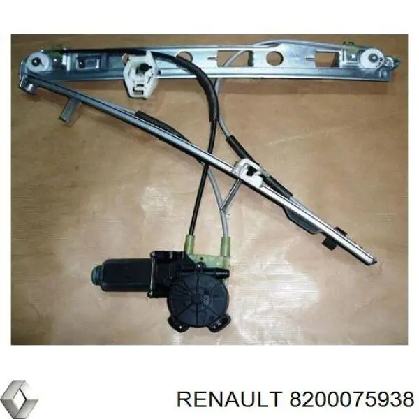 8200075938 Renault (RVI) mecanismo de acionamento de vidro da porta dianteira direita