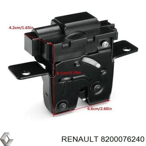 Замок багажника 8200076240 Renault (RVI)