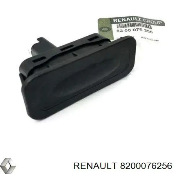 Botão de acionamento do fecho de tampa de porta-malas (de 3ª/5ª porta (de tampa de alcapão) 8200076256 Renault (RVI)