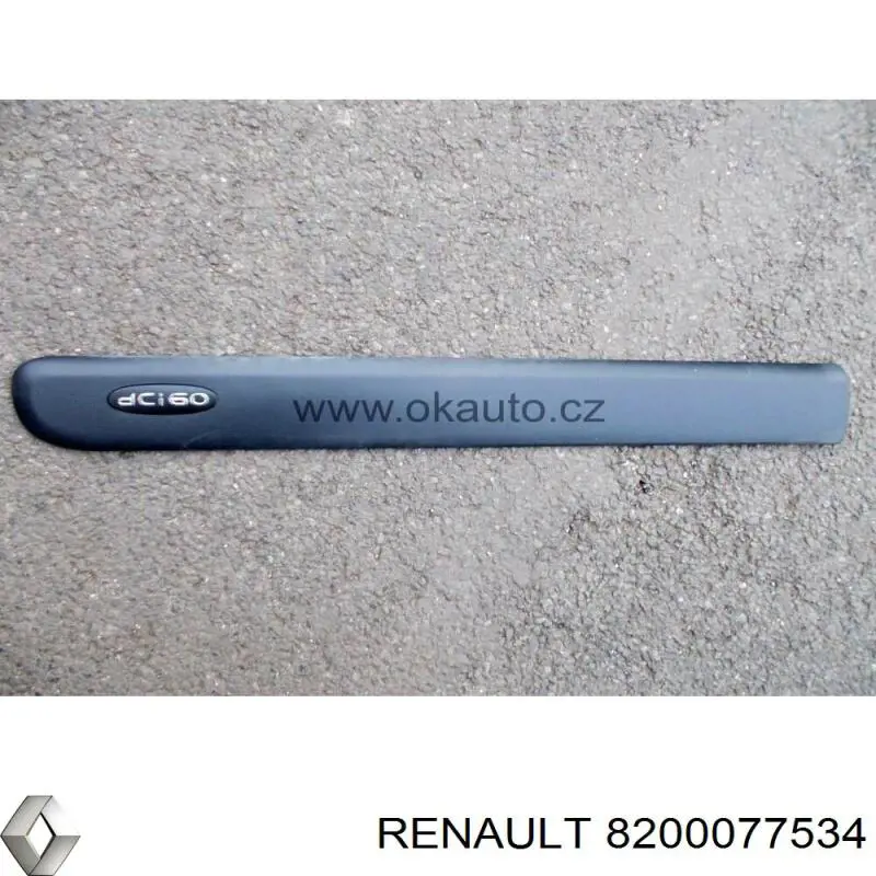 Moldura da porta dianteira esquerda para Renault Kangoo (KC0)