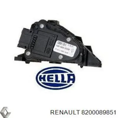8200089851 Renault (RVI) sensor de posição de pedal de acelerador (de gás)