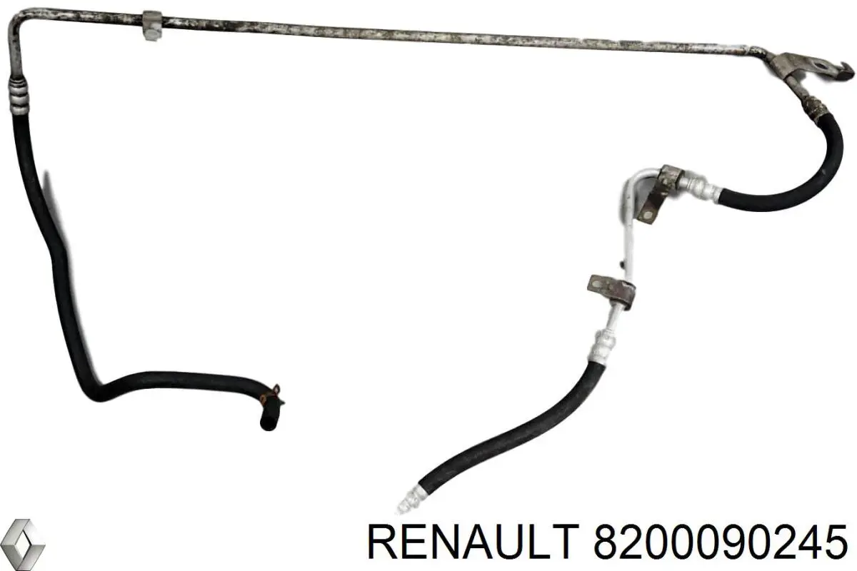 8200090245 Renault (RVI) mangueira da direção hidrâulica assistida de pressão baixa, desde a cremalheira (do mecanismo até o tanque)