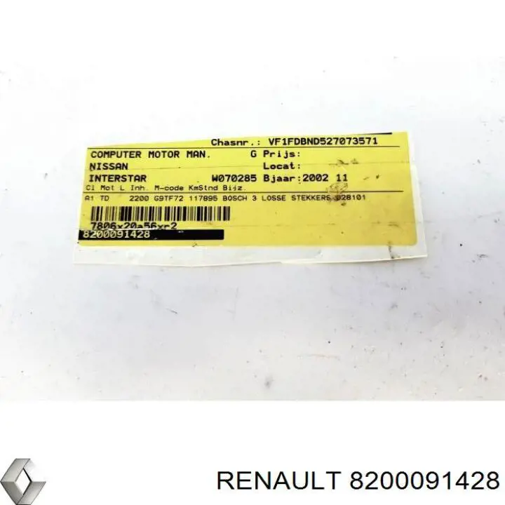  Renault (RVI) 8200091428 цена, от 25.34 USD