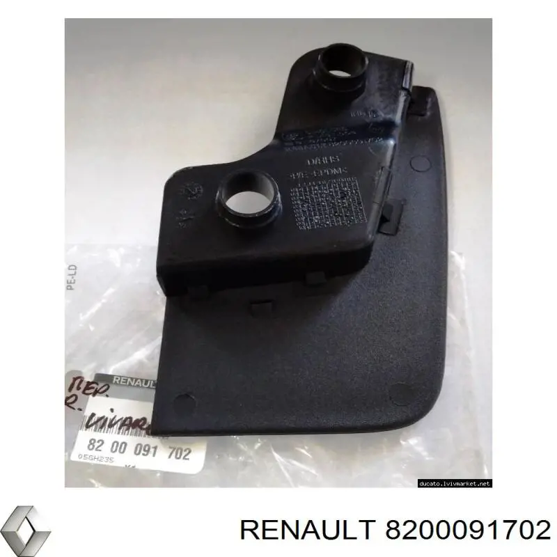 Брызговик передний правый 8200091702 Renault (RVI)
