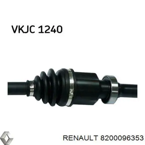 Полуось (привод) передняя правая 8200096353 Renault (RVI)