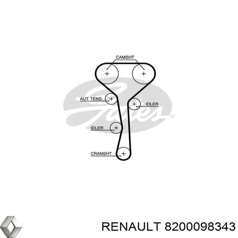 Correa distribucion 8200098343 Renault (RVI)