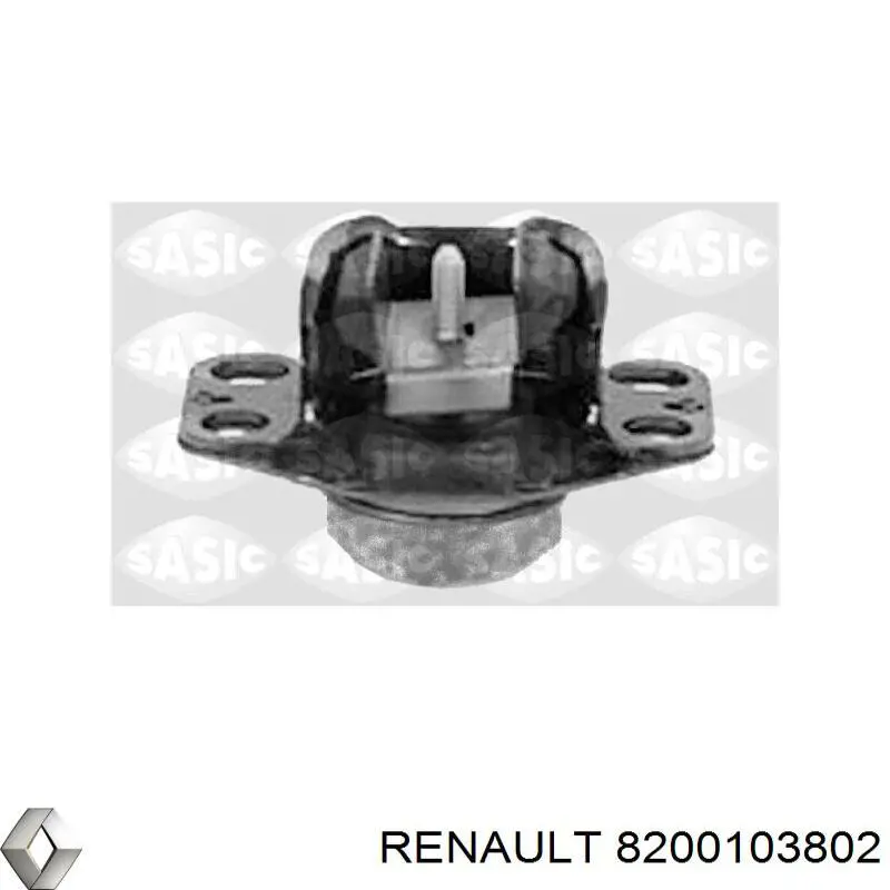 Coxim (suporte) traseiro de motor 8200103802 Renault (RVI)
