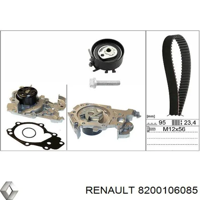Зубчатый ремень Renault (RVI) 8200106085 цена, от 19.72 USD