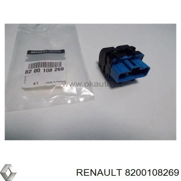 Unidade de botões dianteira esquerda de controlo de elevador de vidro Renault (RVI) 8200108269 preço, a partir de 58,52 USD