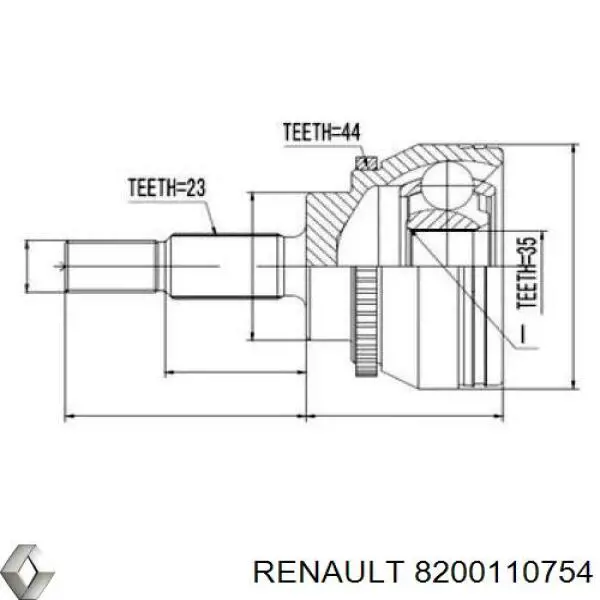 Купить 8200110754 Renault (RVI) Привод в сборе левый