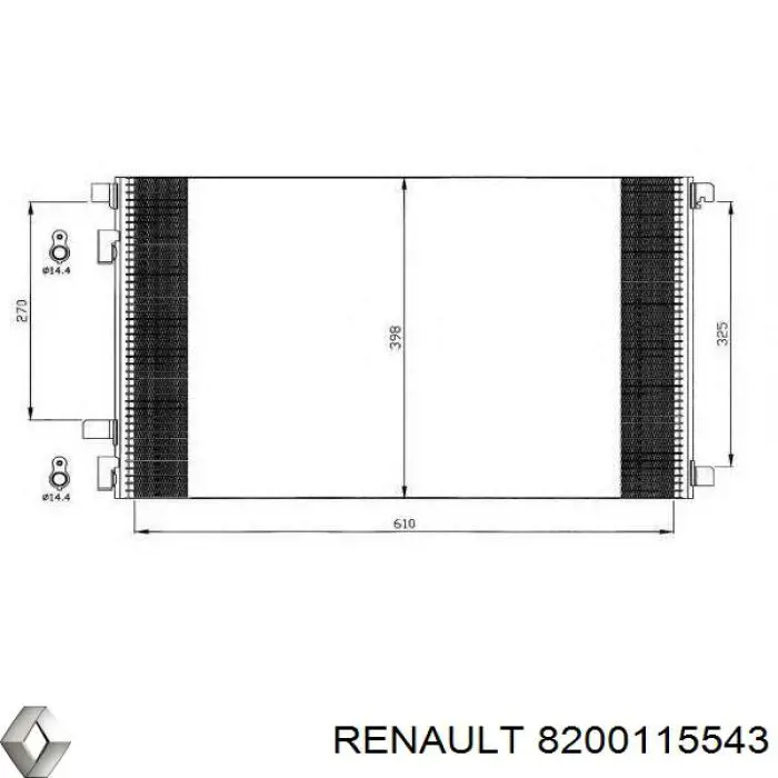 Радиатор кондиционера Renault (RVI) 8200115543