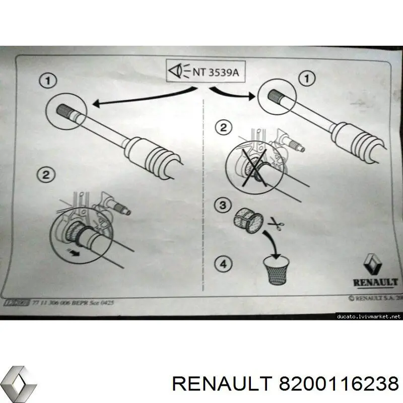 Сальник полуоси переднего моста правой Renault (RVI) 8200116238 цена, от 8.31 USD