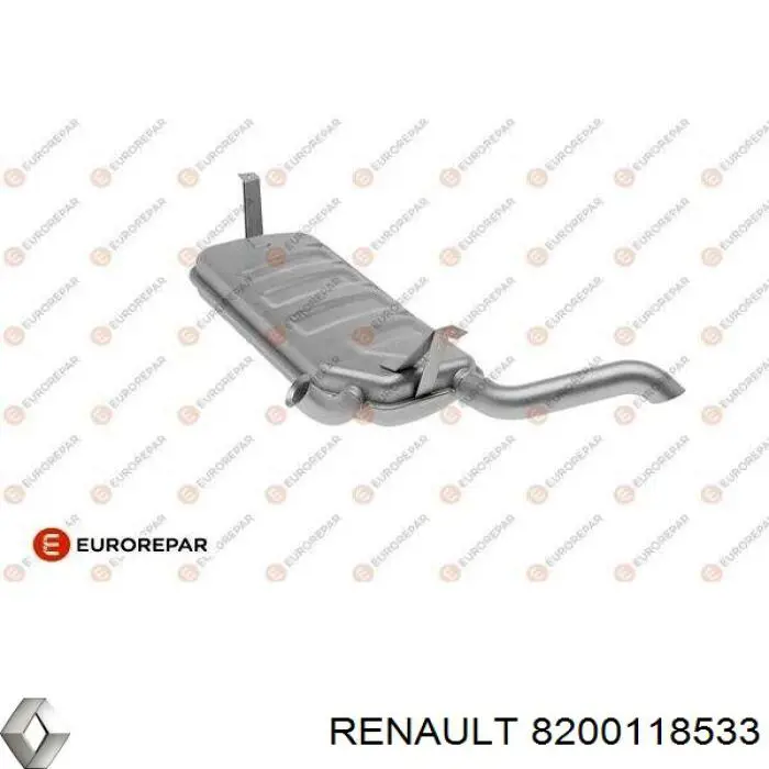 Глушитель, задняя часть 8200118533 Renault (RVI)