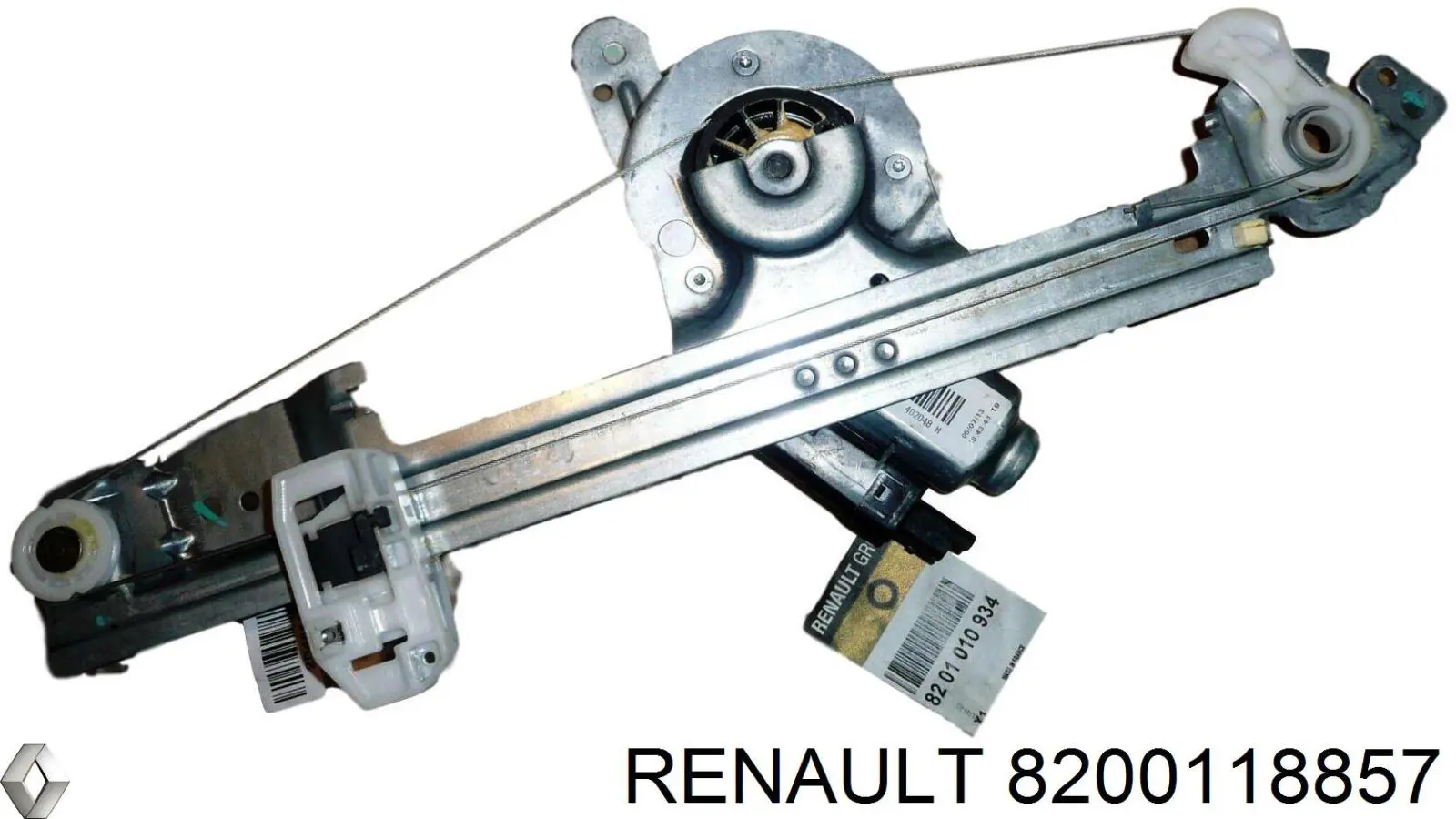 8200118857 Renault (RVI) mecanismo de acionamento de vidro da porta traseira direita