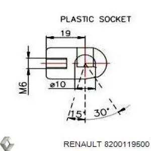 Амортизатор багажника 8200119500 Renault (RVI)