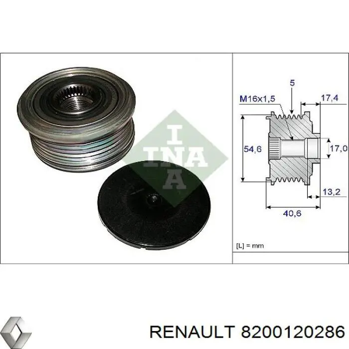 Автомобильный генератор Renault (RVI) 8200120286 цена, от 38.01 USD