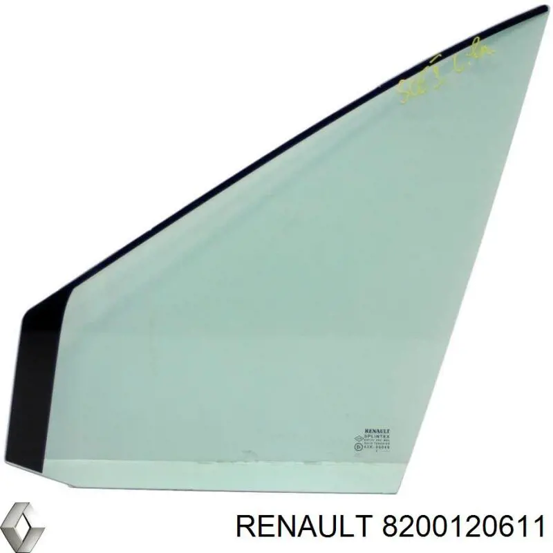 Стекло двери задней левой 8200120611 Renault (RVI)