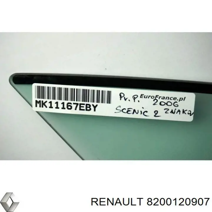 Купить 8200120907 Renault (RVI) Стекло-форточка двери передней правой