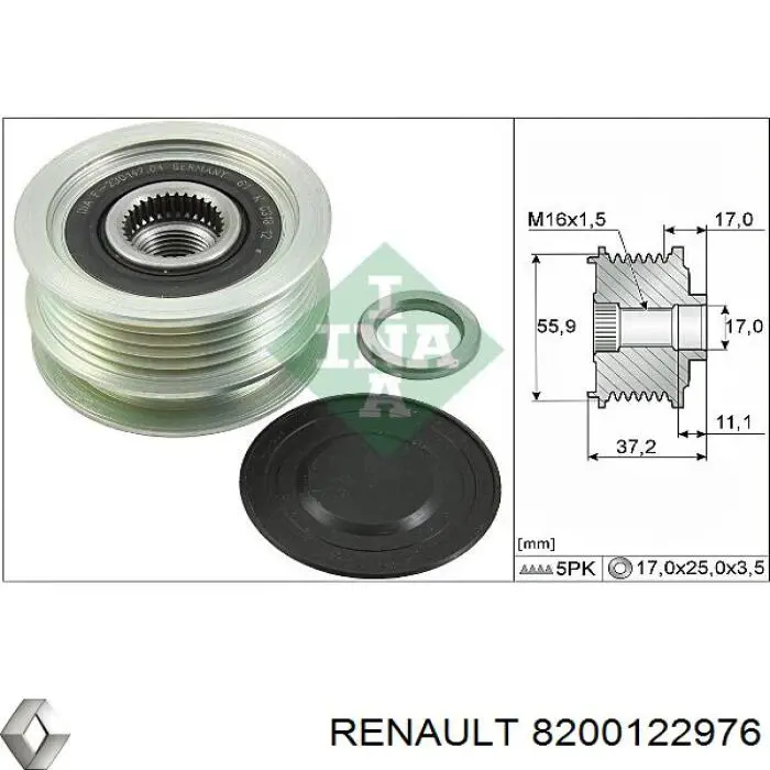 Генератор 8200122976 Renault (RVI)