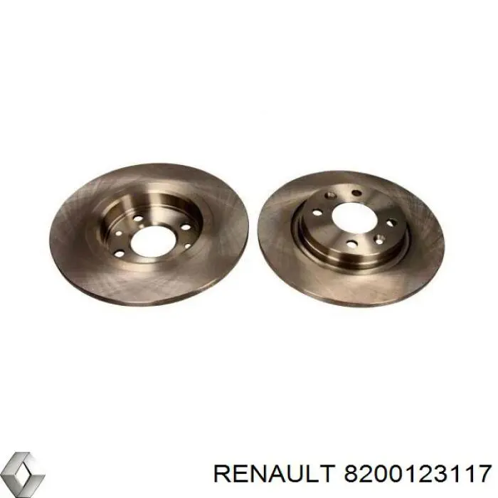 Передние тормозные диски 8200123117 Renault (RVI)