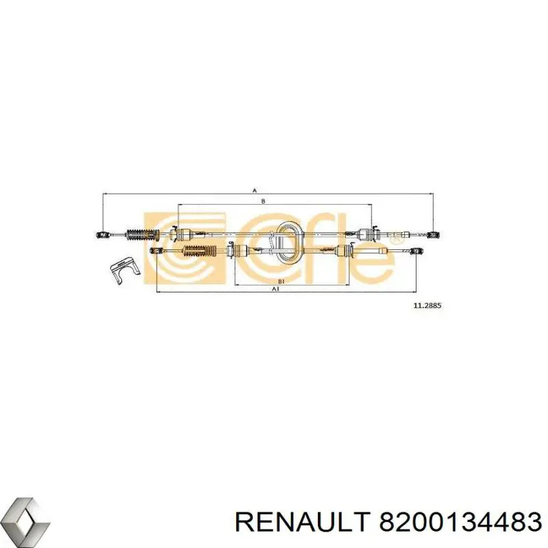 8200134483 Renault (RVI) Трос переключения передач
