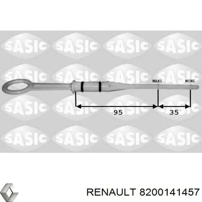 Щуп (индикатор) уровня масла в двигателе Renault (RVI) 8200141457