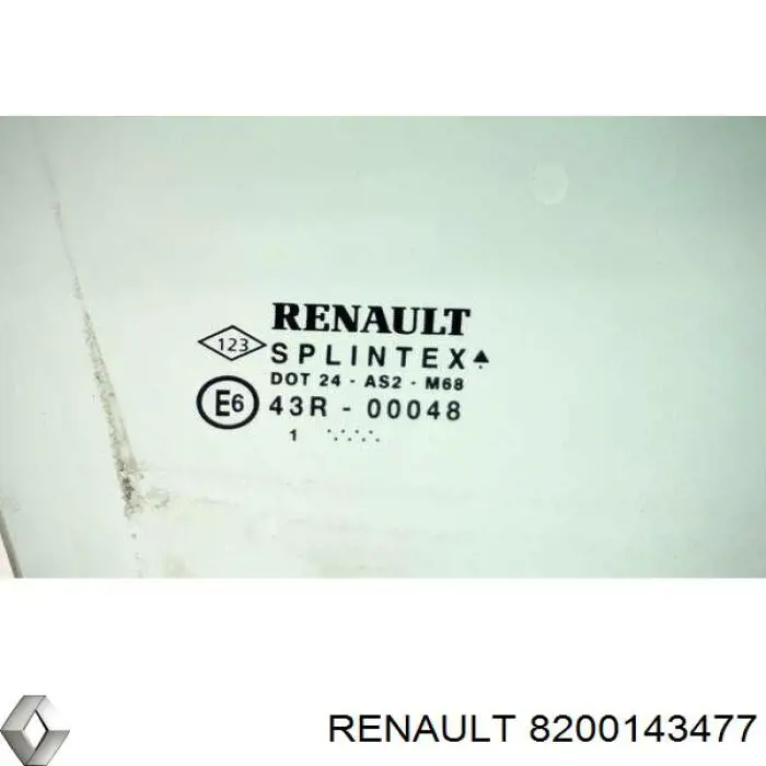 Купить 8200143477 Renault (RVI) Стекло двери передней правой
