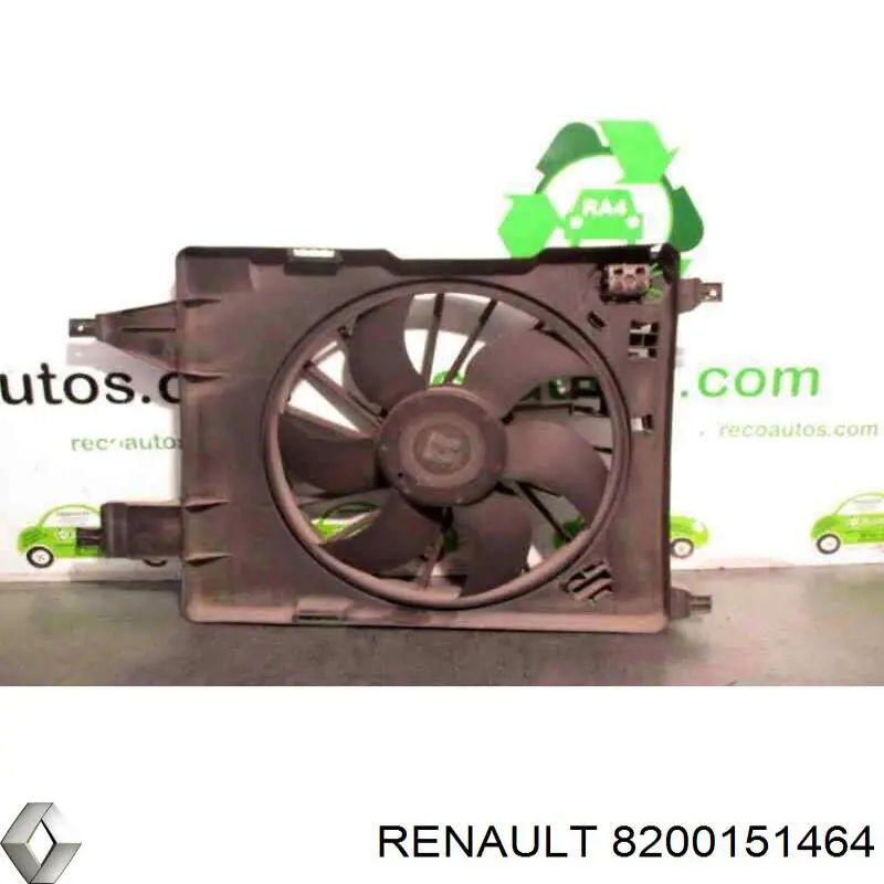 Диффузор вентилятора в сборе с мотором и крыльчаткой 8200151464 Renault (RVI)