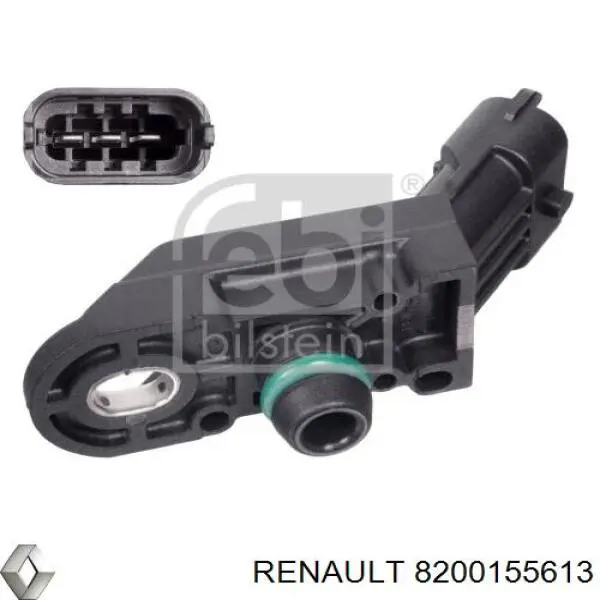 8200155613 Renault (RVI) sensor de pressão no coletor de admissão, map