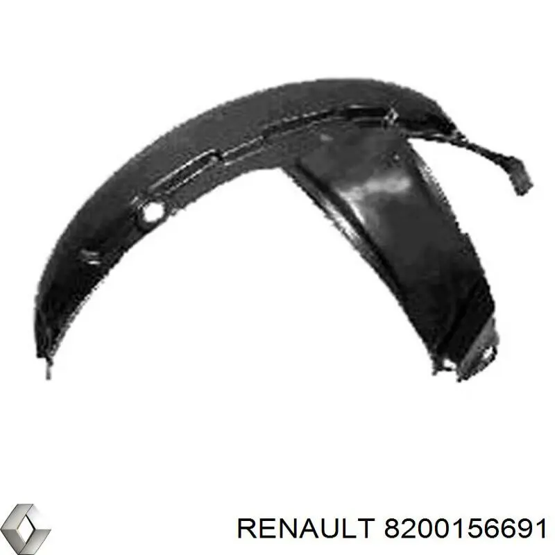 Подкрылок крыла переднего левый задний 8200156691 Renault (RVI)