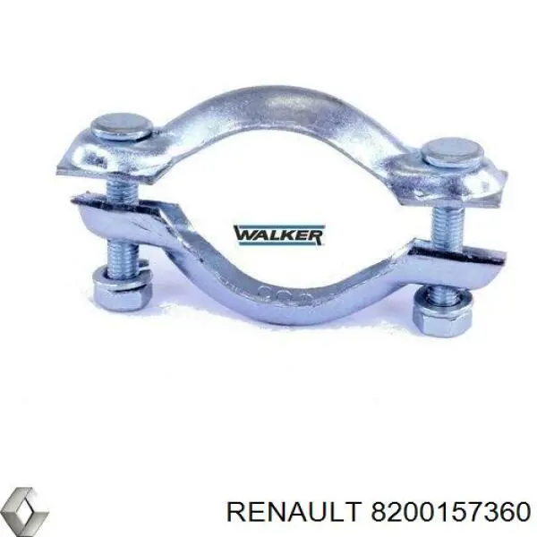 Хомут глушителя передний Renault (RVI) 8200157360