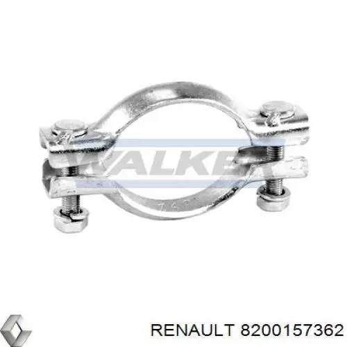 Хомут глушителя передний 8200157362 Renault (RVI)