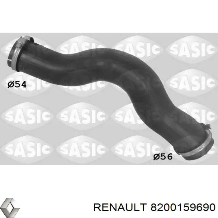 Шланг/патрубок интеркуллера Renault (RVI) 8200159690 цена, от 21.92 USD