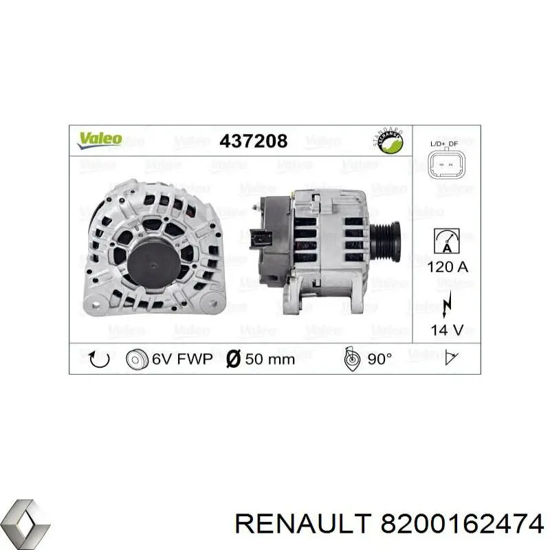 8200162474 Renault (RVI) gerador