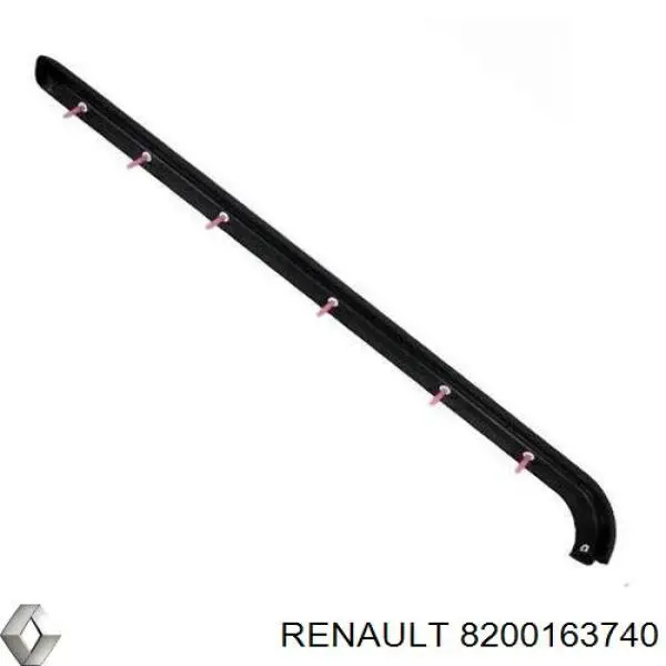 Рельс направляющей сдвижной двери центральный правый Renault (RVI) 8200163740