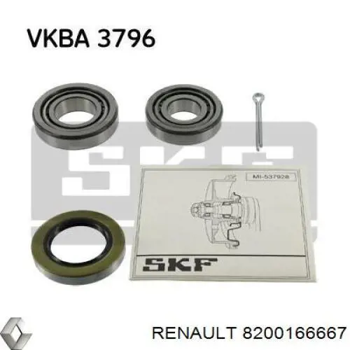 8200166667 Renault (RVI) Подшипники коробки