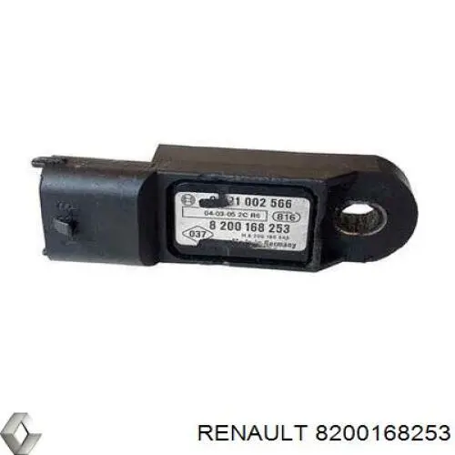 Sensor de presion de carga (inyeccion de aire turbina) 8200168253 Renault (RVI)