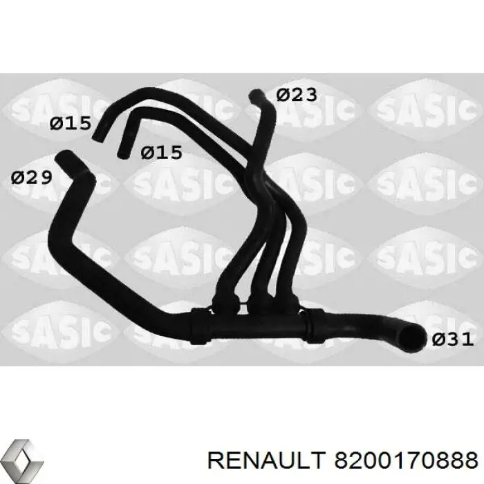 8200170888 Renault (RVI) шланг (патрубок радиатора охлаждения нижний)
