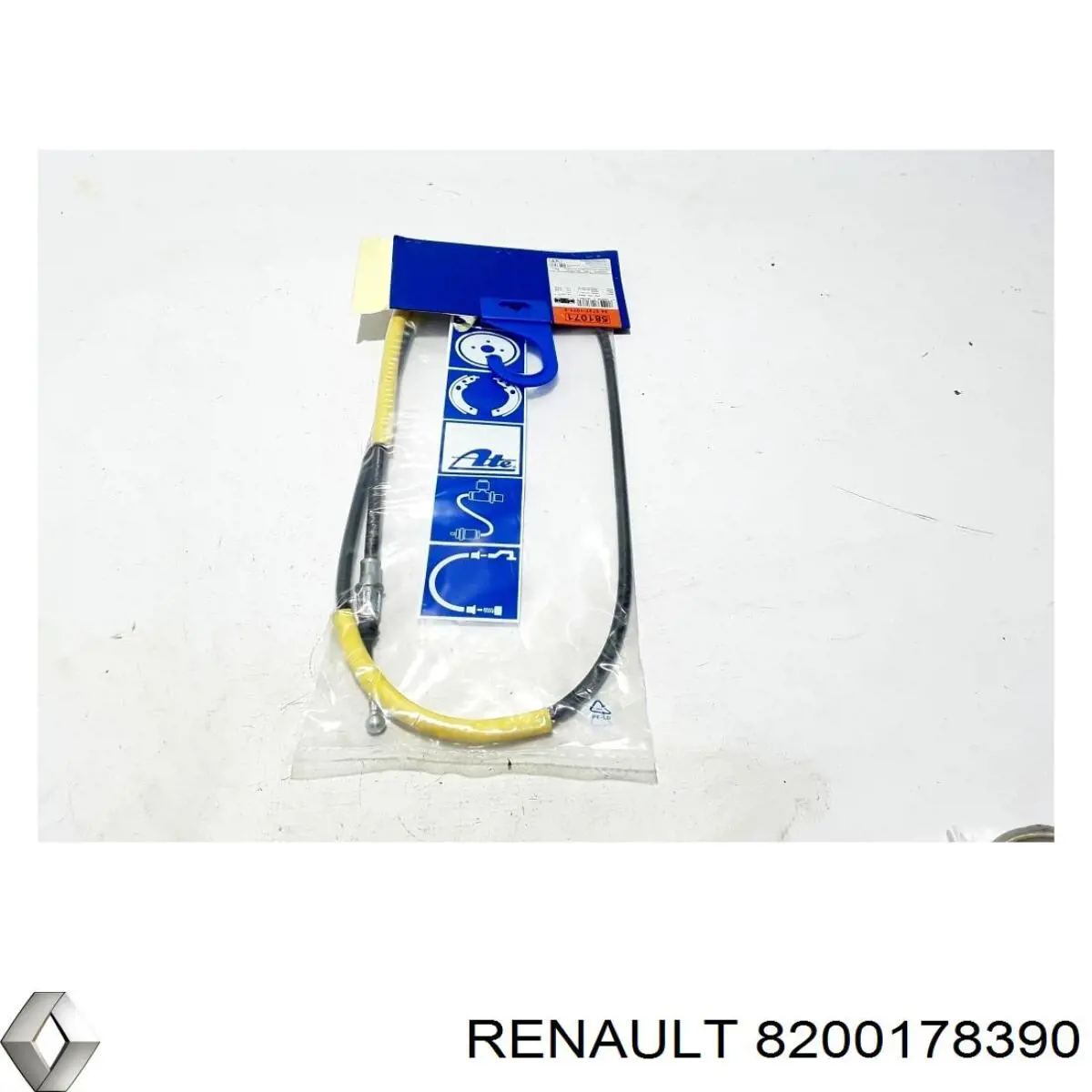 Трос ручного тормоза задний правый Renault (RVI) 8200178390